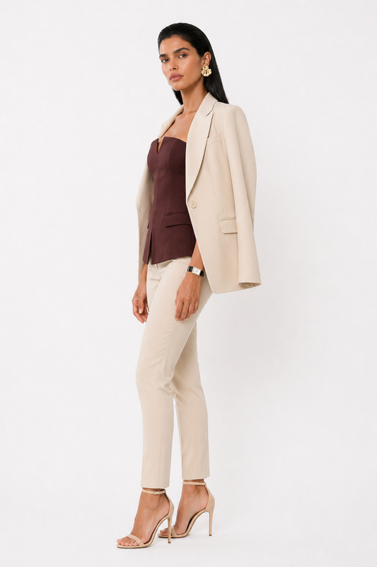 Cropped Corset Tomara que Caia Off White