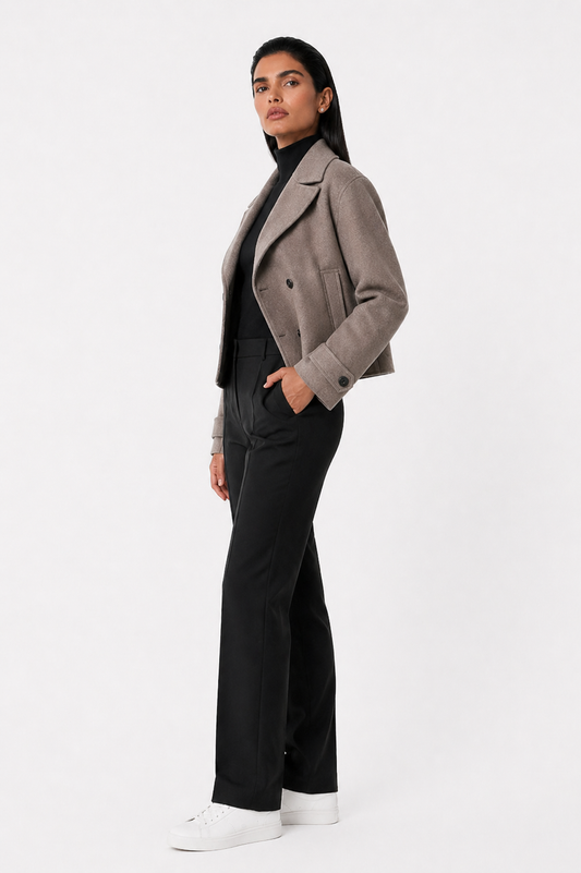 Jaqueta Feminina Trench Double Breasted