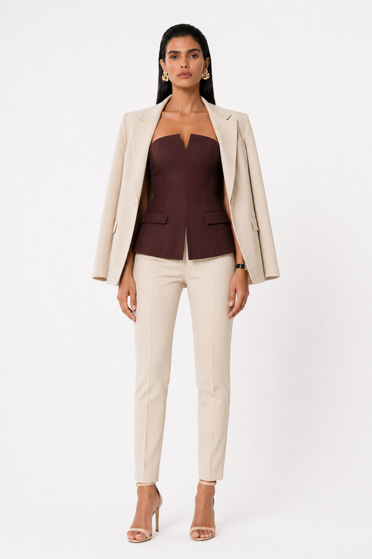 Cropped Corset Tomara que Caia Off White