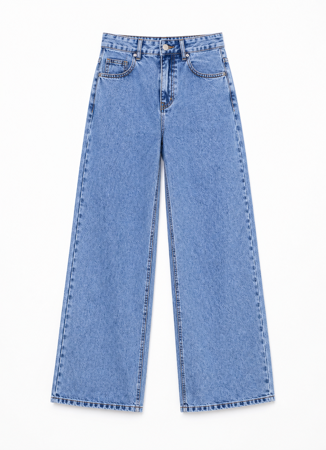 Calça Jeans Wide Leg Cintura Alta