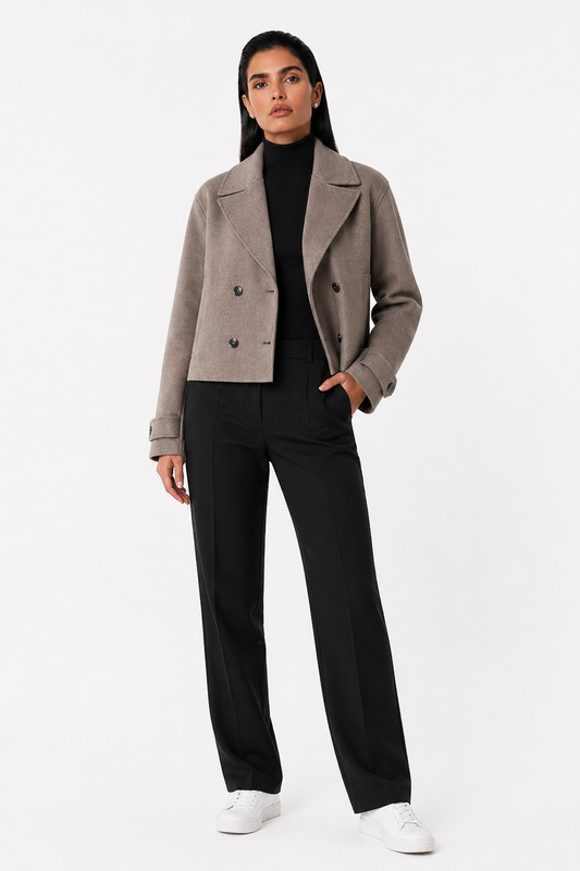 Jaqueta Feminina Trench Double Breasted