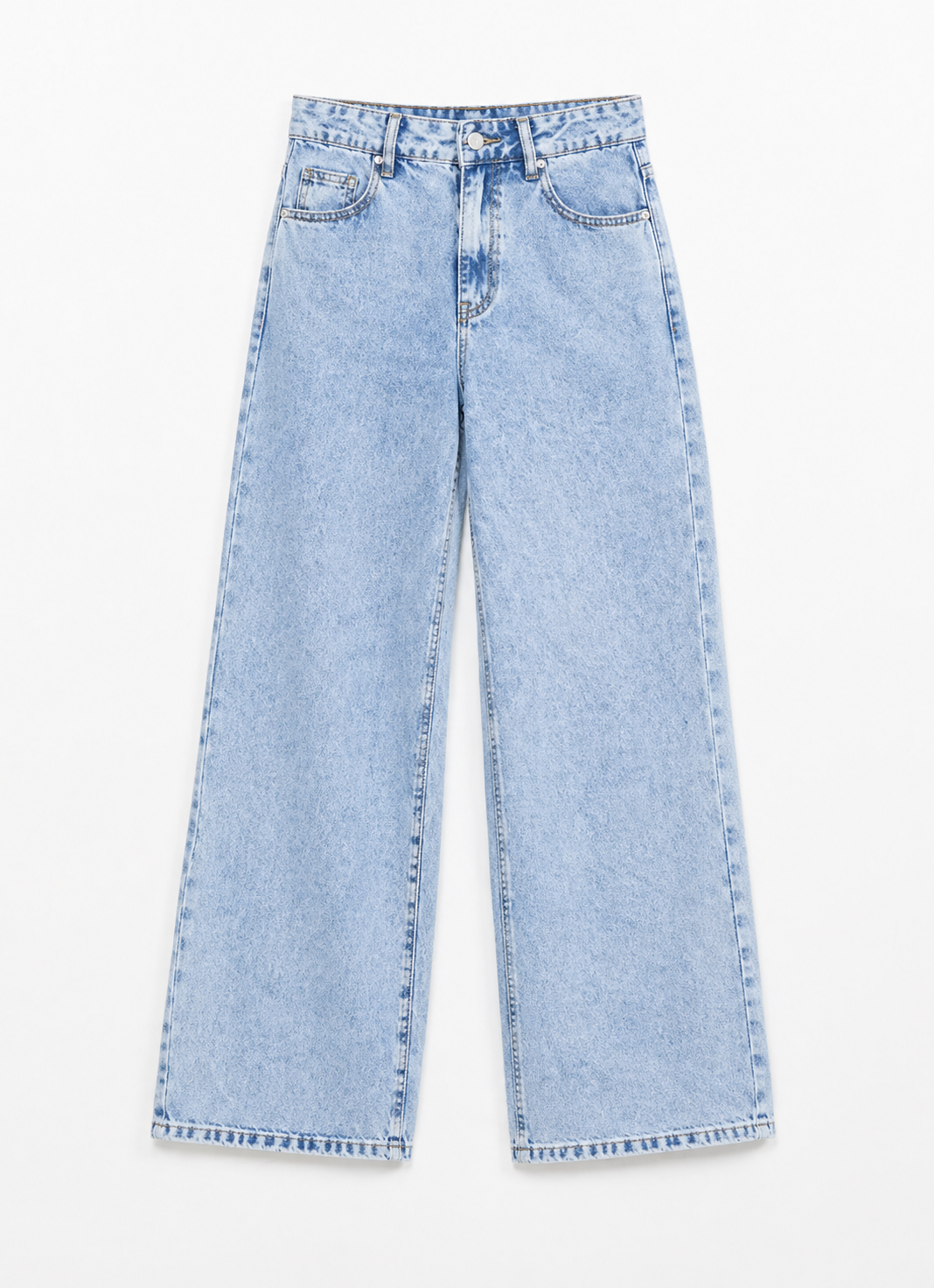 Calça Jeans Wide Leg Cintura Alta