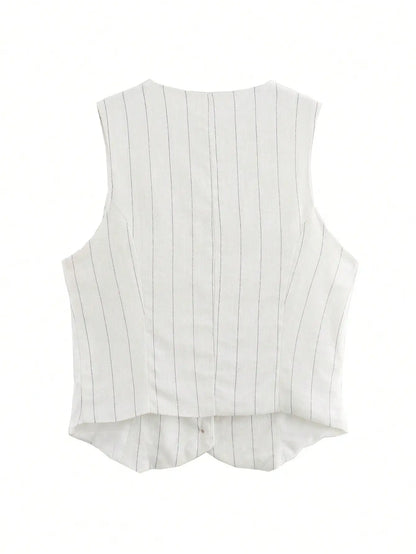 Colete Risca de Giz Branco