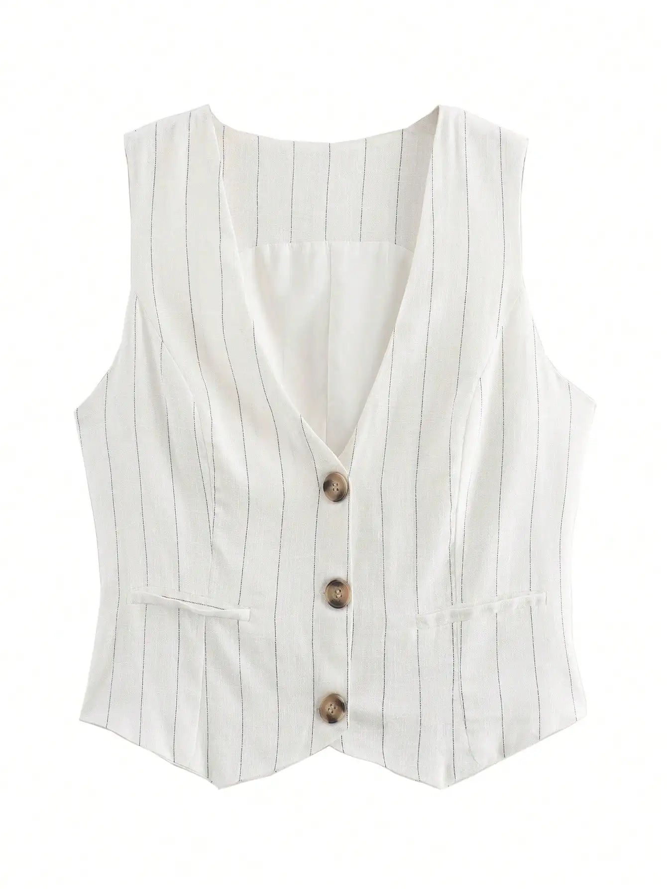 Colete Risca de Giz Branco