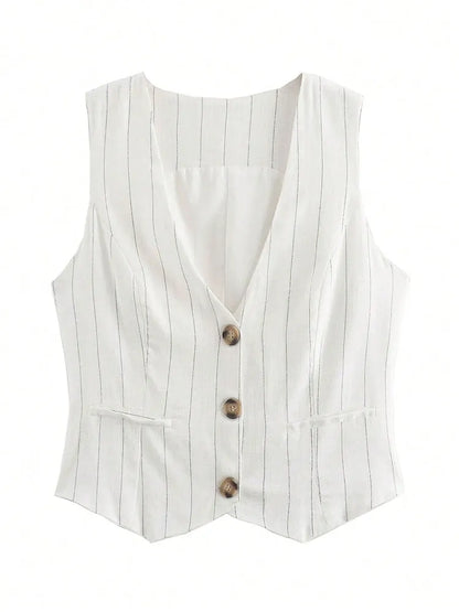 Colete Risca de Giz Branco