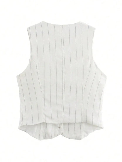 Colete Risca de Giz Branco