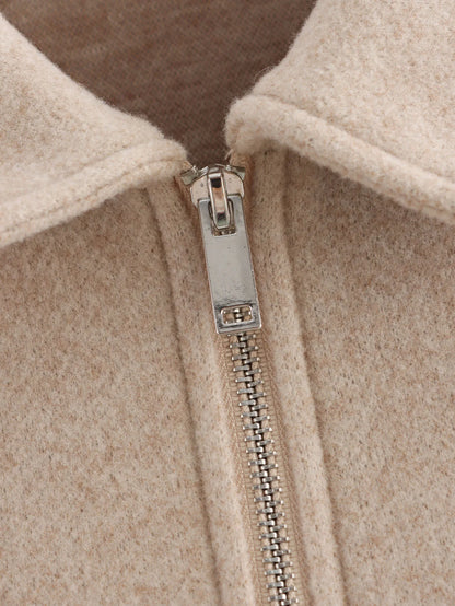 Jaqueta Feminina Elegance Zíper e Bolsos