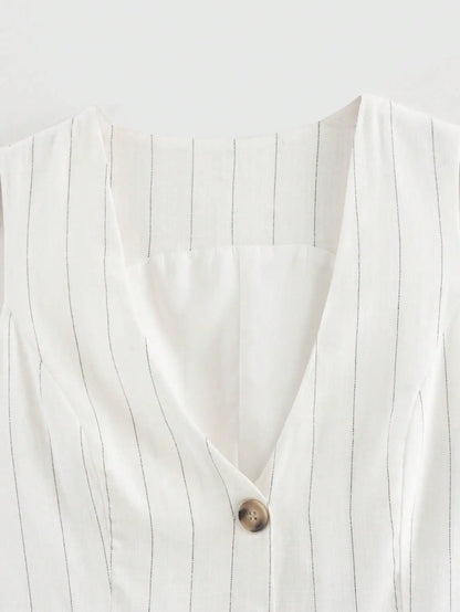 Colete Risca de Giz Branco