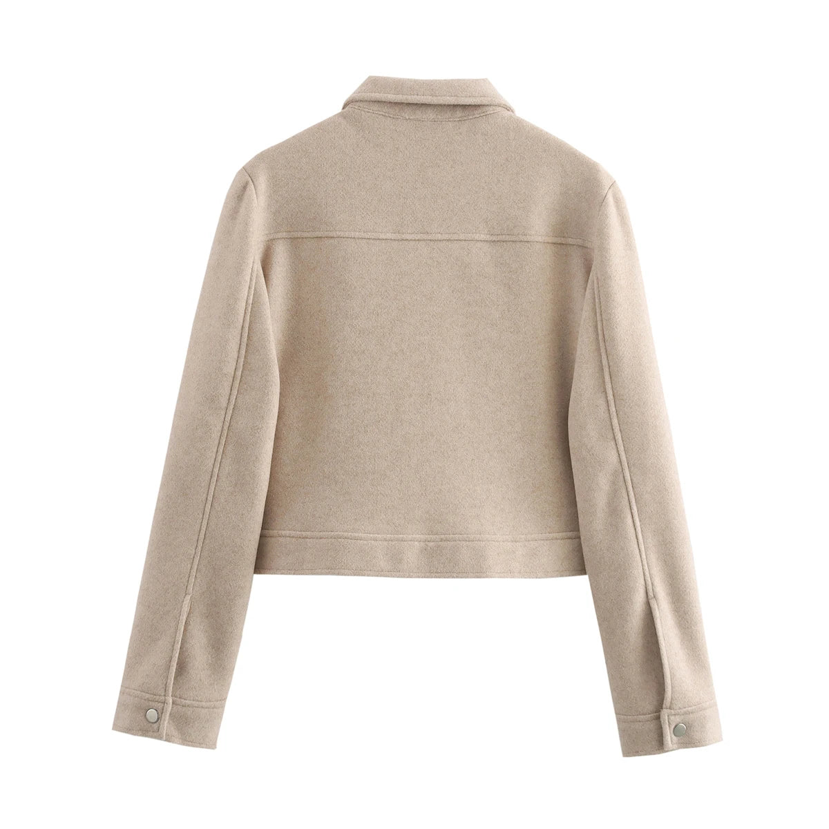 Jaqueta Feminina Elegance Zíper e Bolsos